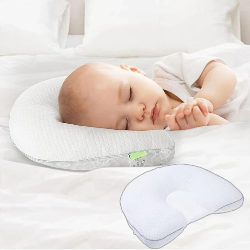 Baby Newborn Infant Pillow Memory Foam Positioner Prevent Flat Head Anti Roll US 