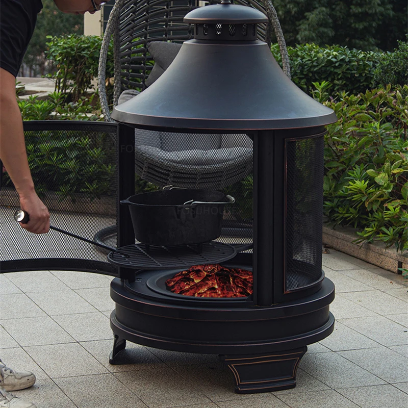 Description Picture 6 of itemCourtyard Garden Iron Fire Pit For Outdoor Heater Household Winter Charcoal Brazier Creative Outdoor Barbecue Charcoal Brazier