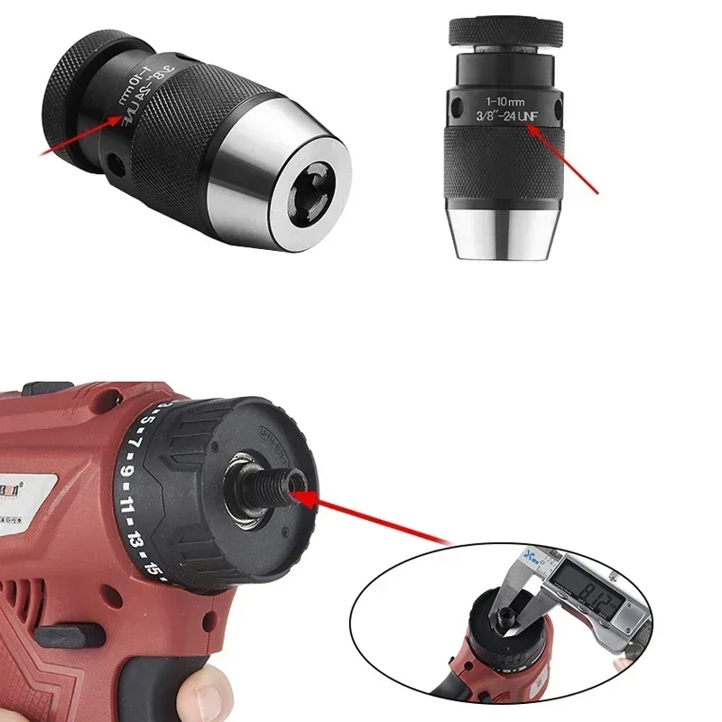 16UNF 20UNF 24UNF Thread Dril Chuck Collet Chuck 3/8-24UNF 1-16 5/8-16UNF Keyless Self-tightening for Drilling Machine ZCD
