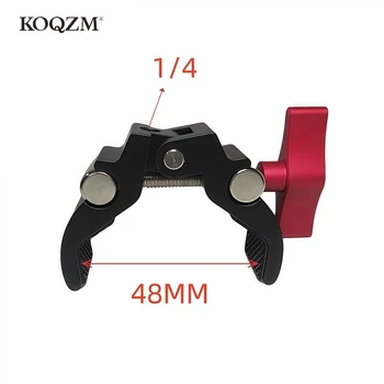 1 set di accessori per fotografia, super morsetto in metallo per fotocamera con braccio magico a doppia testa a sfera per supporto per telefono con microfono leggero per monitor