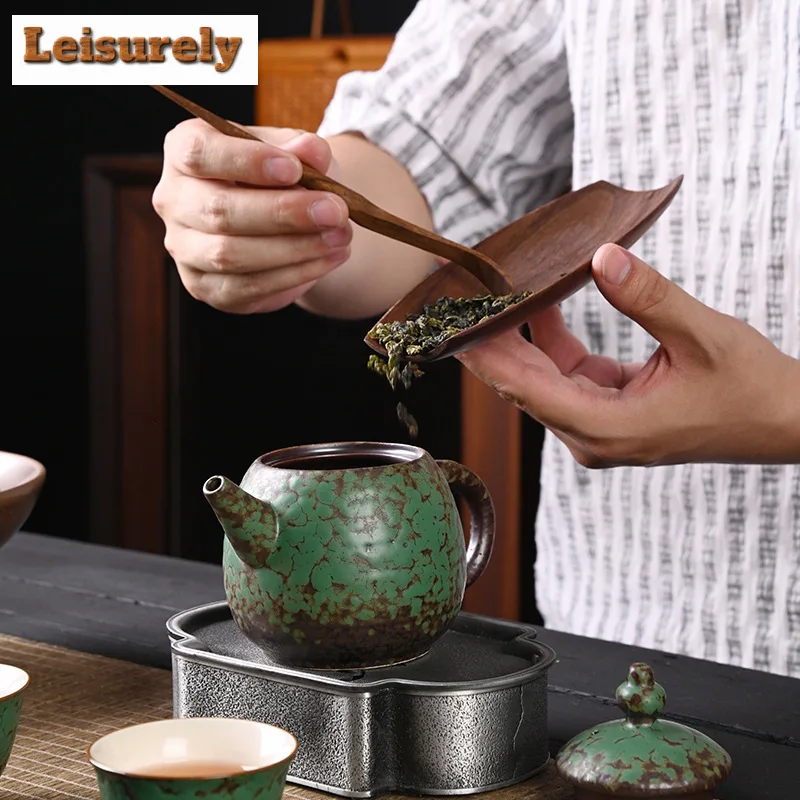 Zen Walnut Wood Tea Scoop Black Sandalwood Tea Leaf Container Shovel Chahe Household Awakening Tea Ladle Tea Items Accessories