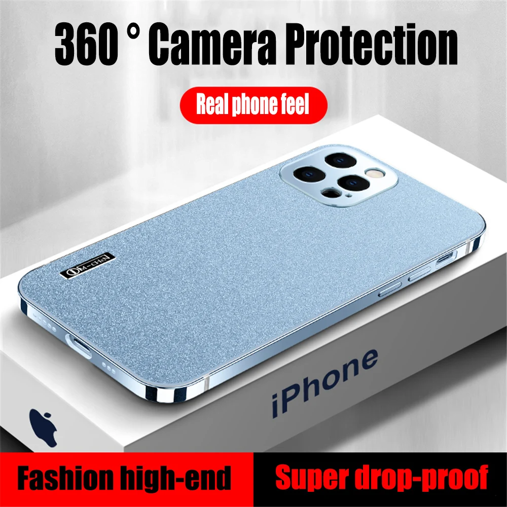 

Роскошный Ультратонкий металлический бампер для iPhone 13 Pro Max, чехол с полной защитой камеры на 360 °, ударопрочный чехол для телефона, оболочка, чехлы