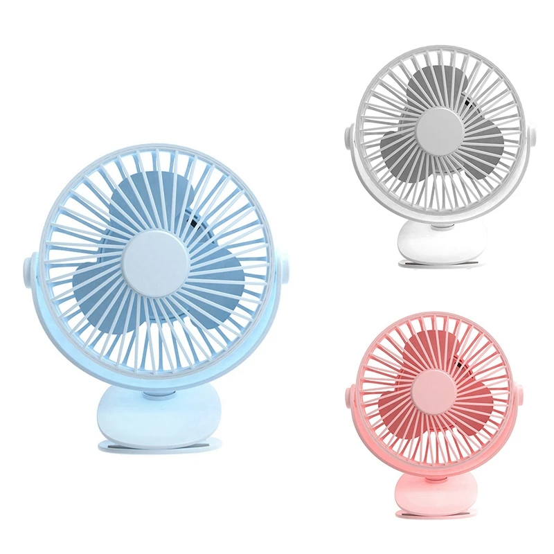 

Multifunction Clipped Fan 360° Rotation 3-Speed Wind USB Desktop Fan Portable Silent Air Conditioner Bedroom Office