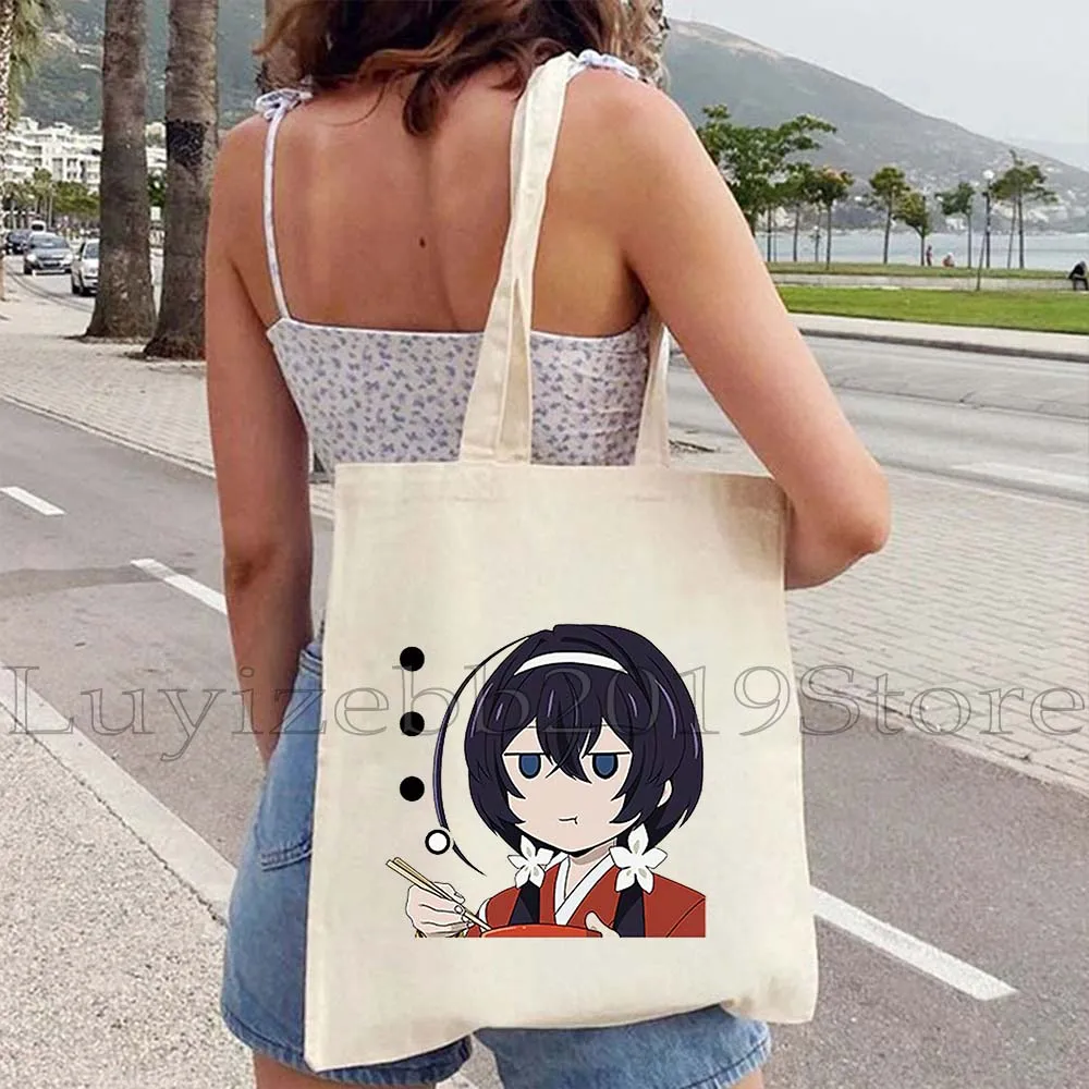 Japan Anime Bungou Stray Dogs Canvas Shoulder Tote Bag Chuuya Nakahara Osamu Dazai Cute Handbags Casual Shopping Girls Handbag