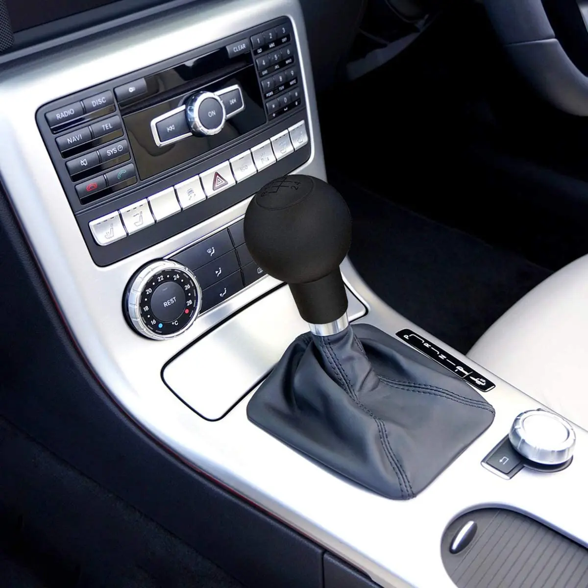 Pour Volkswagen 5 vitesses voiture Silicone anti-poussière pommeau de levier  de vitesse couvercle de protection (