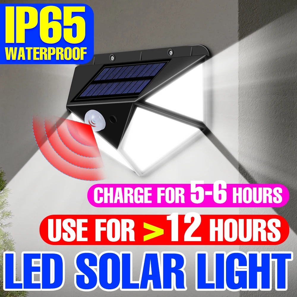 

Solar Led Light For Outdoor IP65 Waterproof Corridor Fixture Lights Exterior Spotlight Garden Light Sensing Reflector Wall Lamp