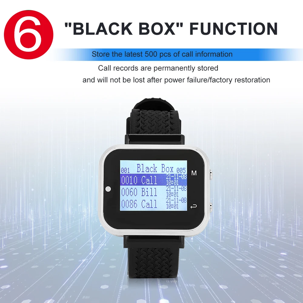 30 Call Button Transmitter 5 Waiter Watch Pager Receiver Wireless Restaurant Hotel Bar Service Guest Calling System