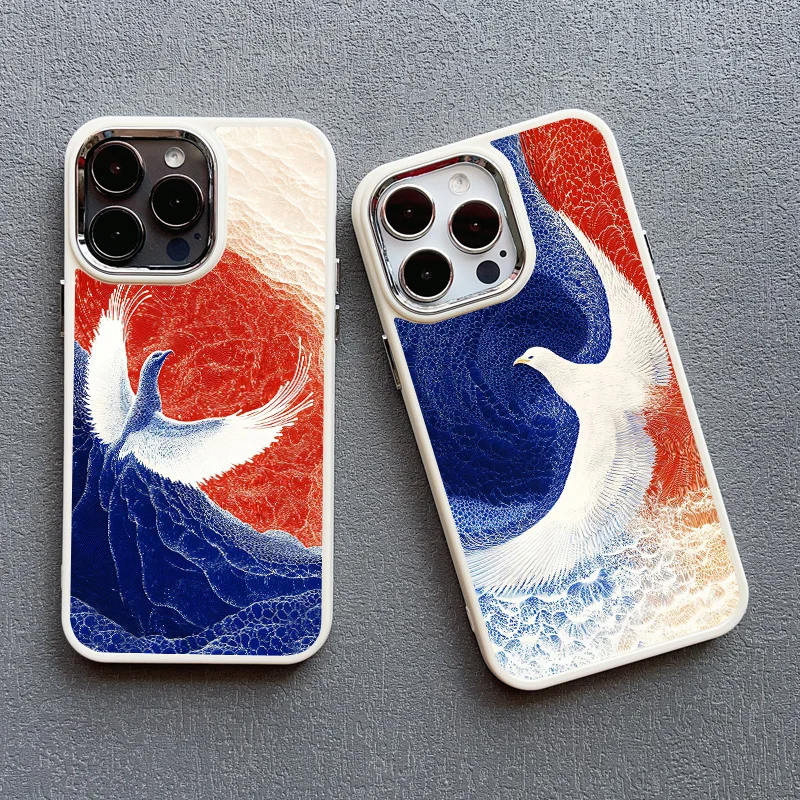 Eagle Soaring Cartoon Pattern Silicone Phone Case - Stylish Back Cover