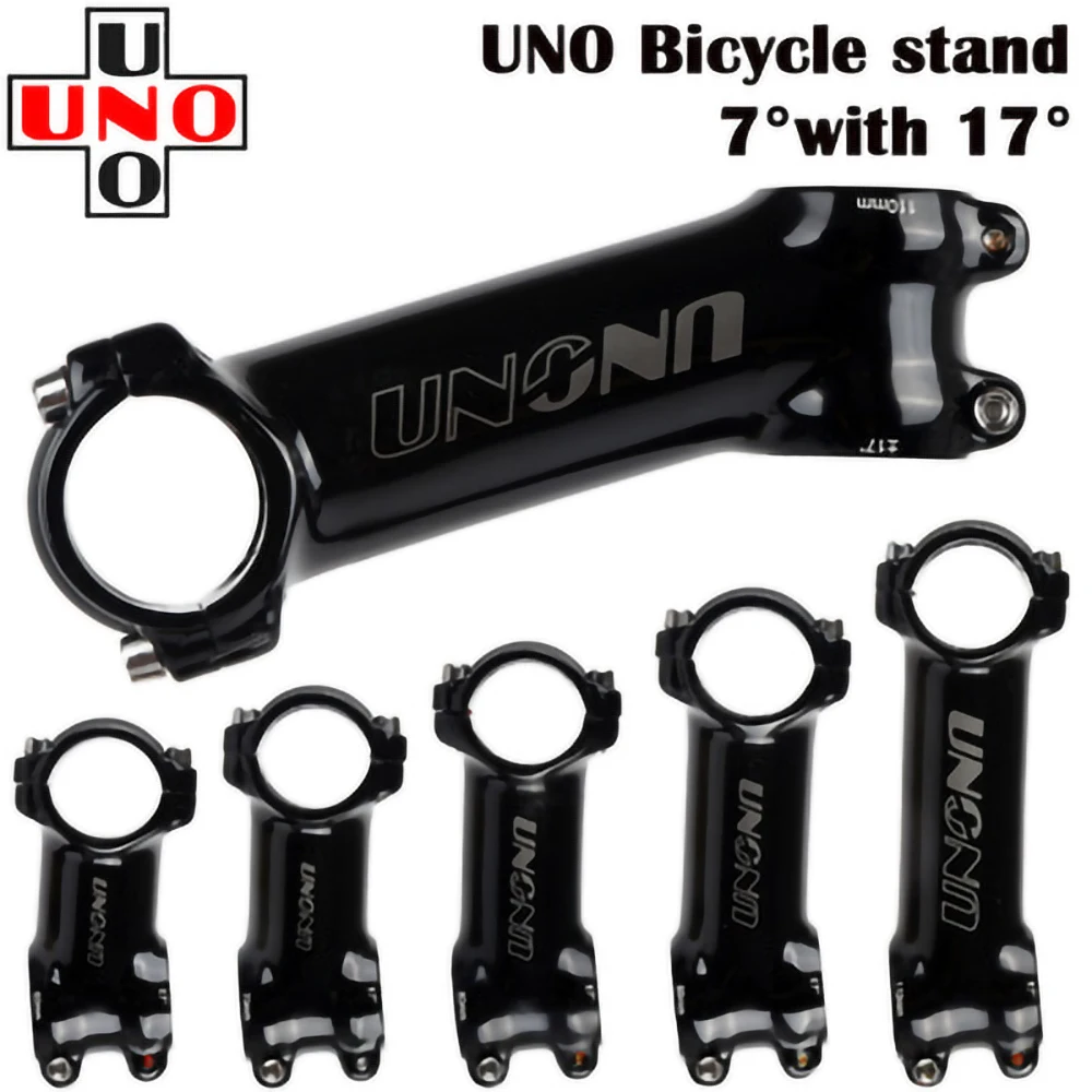 UNO 초경량 자전거 스템, 7/17 도 MTB 산악 도로 자전거, 31.8mm 60 -130mm 6061 알루미늄 합금 부품