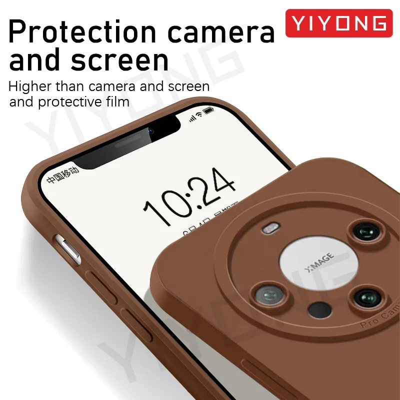Custodia Mate60 YIYONG Square Liquid Silicone Soft Cover per Huawei Mate 60 50 40 Mate40 Mate50 Pro Custodie per telefono antiurto_voghion.com