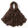 185*75 cm musulman Modal Hijab rayonne coton châles pour femmes mince plaine écharpe grande taille foulard islamique Turban bandeau