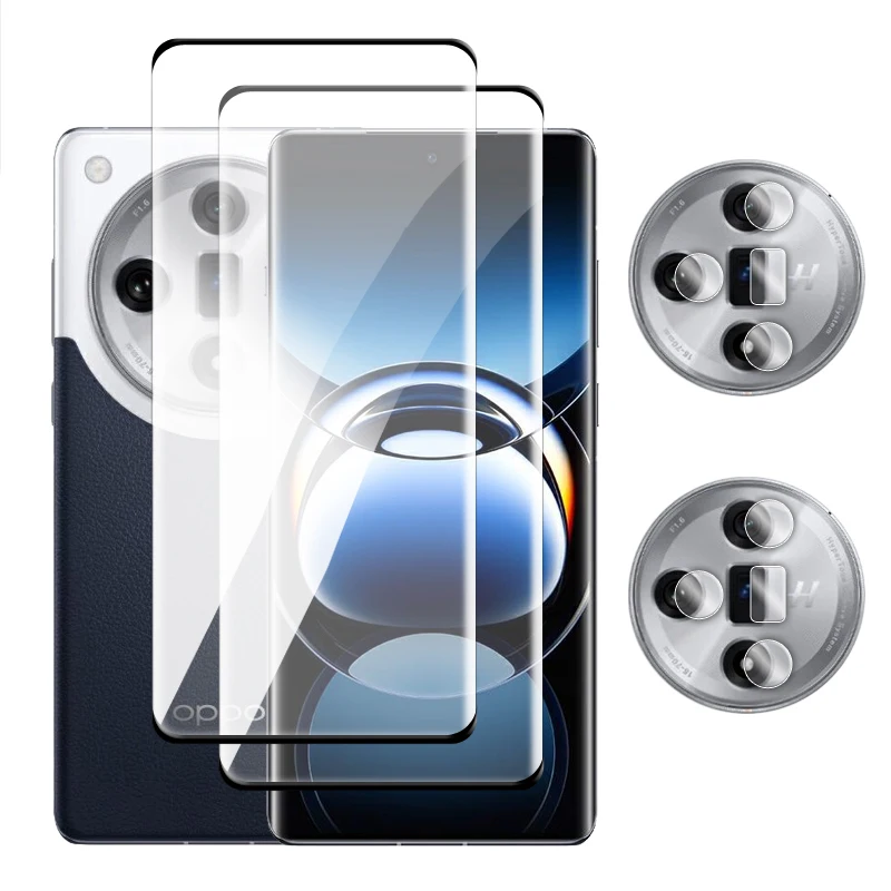 Premium 3D Full Cover Curved Screen Protector and Lens Film, Tempered Glass
