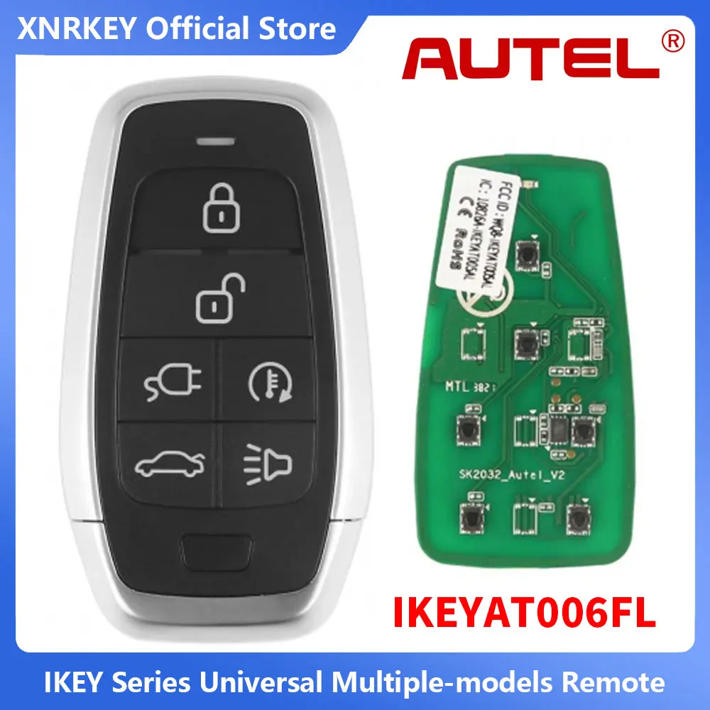 

Универсальный смарт-ключ Atuel IKEYAT006FL, 6 кнопок, пульт ДУ Autel для MaxiIM KM100, 5 шт./партия