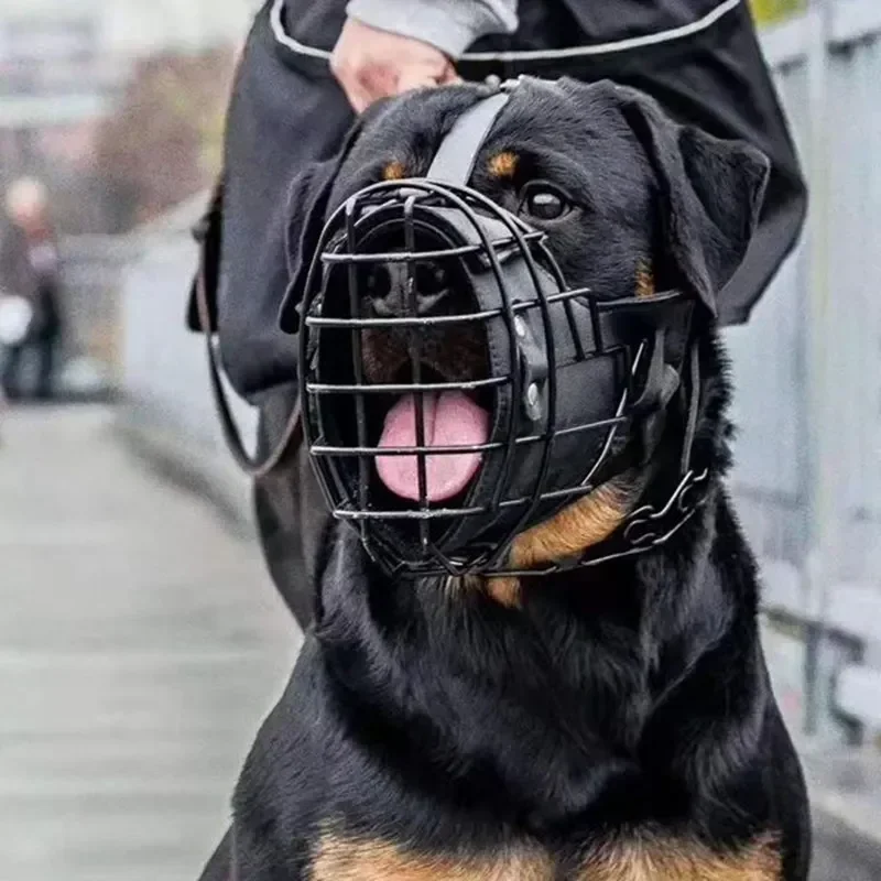 Dog Tactical Impact Metal Muzzle, Anti-Bite Pet Dog Training Mouth Cage Mask for Sniffer German Shepherd Doberman Rottweiler