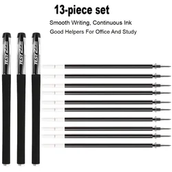 Versatile Black Pen Set for Office and Student Use - Business & Exam Essential (13Pcs)