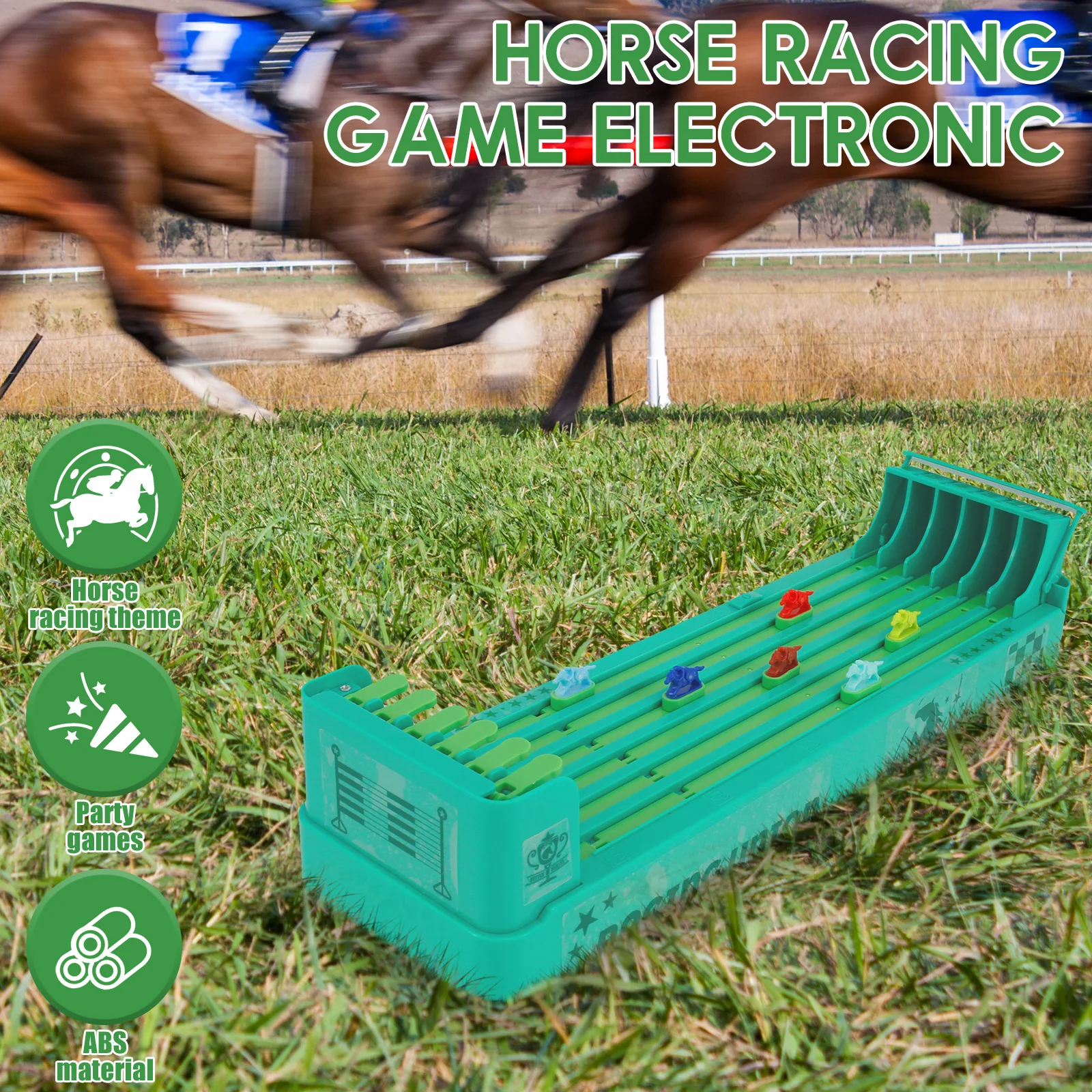 Horse Racing Game Fun Horse Race Board Game Relaxing Horse Running Game Safe Horse Racing Table Game with 6 Horses for Friends