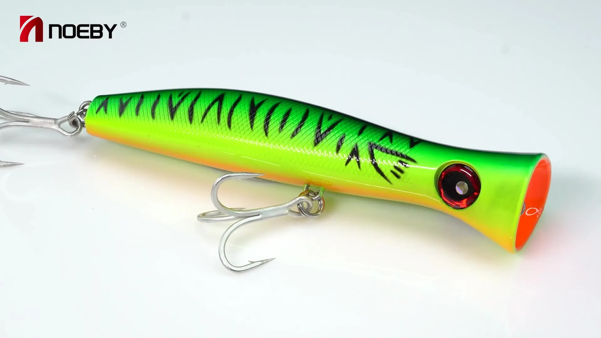 Big Popper Leurre de pêche lisse et réfléchissant pour rivière