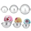 2PCS Round Aluminium Alloy Ball Bath Bomb Molds DIY Tool Bath Bomb Salt Ball Homemade Crafting Gifts Semicircle Sphere Mold 3