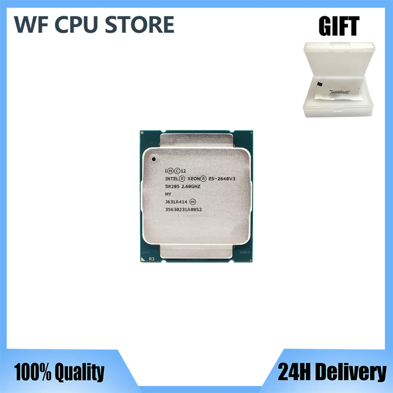 Intel Xeon E5 2640 V3 Processore Sr205 2.6Ghz 8 Core 90W Socket Lga 2011-3 Cpu E5 2640V3 Cpu