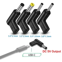 Angled USB - C to DC 5V Charging Adapter Plug (4Pcs)