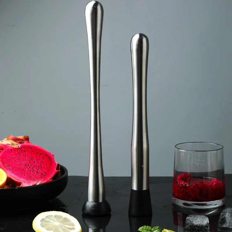 Stainless Steel DIY Muddler Pestle Ice Breaker Hammer Chipper Fruit Vegetable Crusher Stirrer Swizzle Sticks Kitchen Bar Tool