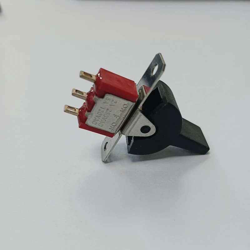 T80-R Reset Button Switch 3 Pin 3 Gear Bracket Screw Hole Toggle Switch Toggle 2A250VAC 5A120VAC 2PCS