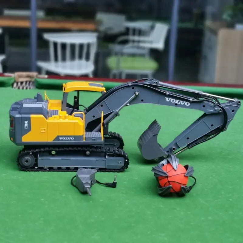 Double E 598 1/16 RC Truck Alloy Excavator 17CH 3IN1 Simulation 2.4G APP Dual Remote Control LED Digger Kids Toys For Boys Gifts 5