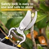DELI 8 Inch Garden Pruner Shears SK5 Blade Pruning Scissors for Bonsai Fruit Trees Flowers Branches Garden Pruners 4