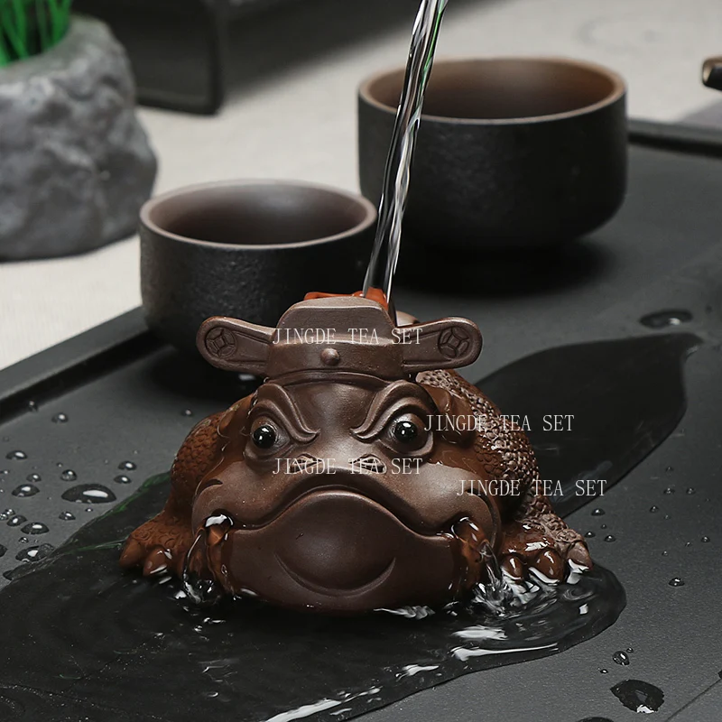 Pixiu Water Spray Tea Pet Home Chinese Desktop Decoration Ornaments Purple Clay Tea Play Tea Ceremony Accessories Teaset