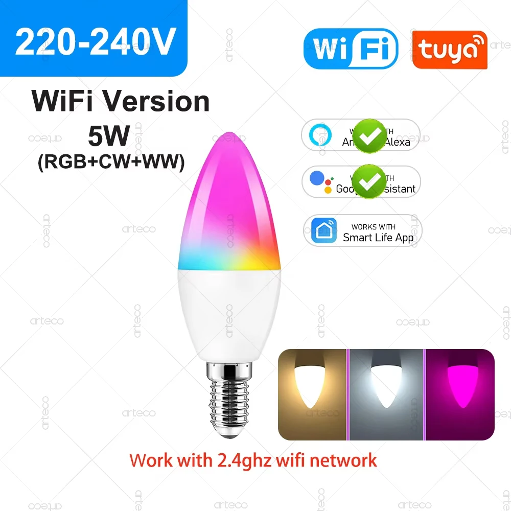 Smart LED Dimmable Chandelier Bulb with App Control
