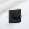 2PCS 304 Stainless Steel Single Hook Adhesive Hook Creative Hook No Punching Wall Metal Traceless Clothes Hook 6