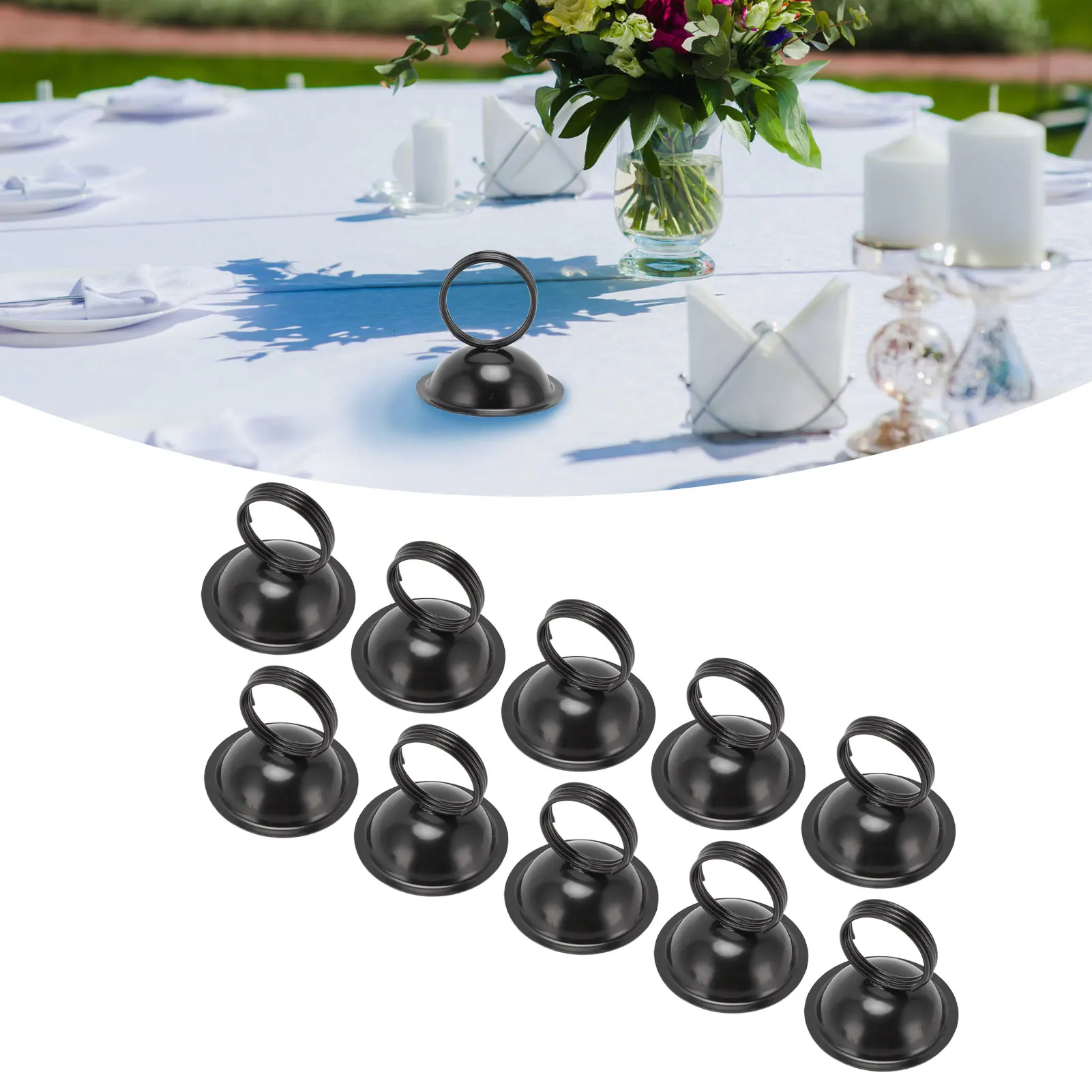 10pcs Table Number Holders Place Card Holders Metal Wire Picture Cards Stand Name Menu Clips For Wedding Reception Party