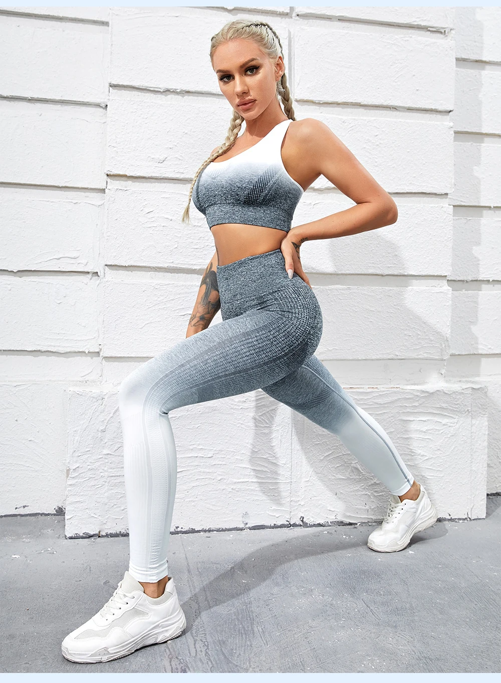 2/3/5PCS Seamless Women Yoga Set Workout Sportswear Gym Clothing Fitness Long Sleeve Crop Top High Waist Leggings Sports Suits