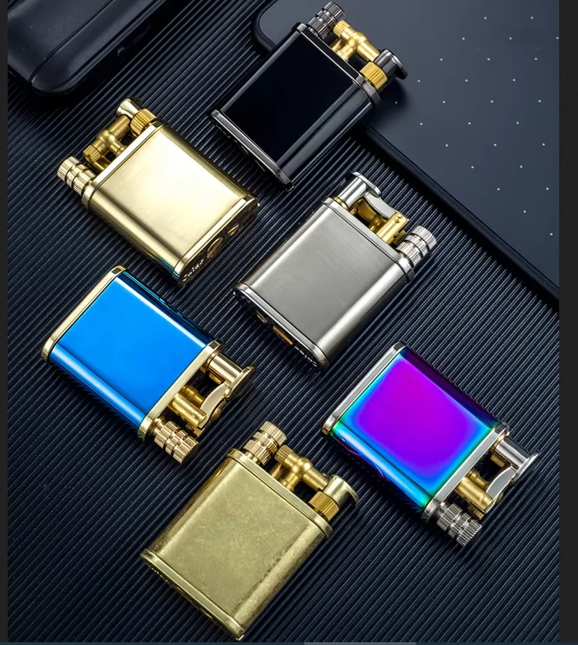 2 in 1 Cool Lighter Kerosene Permanent Match Antique Luxury Vintage Style Refillable Lighters for Fire Cigarette Candle Kitchen kerosene lighter cigarette lighter