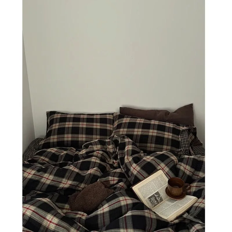 خمر نمط منقوشة الفراش مجموعات 2025 جديد لينة غطاء...