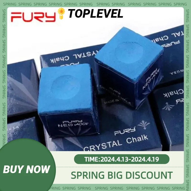 FURY-Billiard Chalk, Pool Chalk, Accessories for Match Use, Snooker, Professional Player, Cue Chalk, 1 Pc, 2Pcs