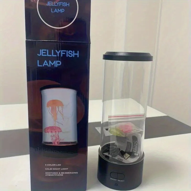 Jellyfish Lava Lamp, 16 Color Changing Lights, Aquário, Artificial Fish Tank, Drive Fish Quarto Sensorial, 1Pc