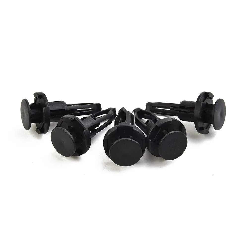 Push-type Clamp Plastic Fastener Clips Fixed Push pins Black Decor Fender rivets Accessory Bumper Rear Cover 9mm Car