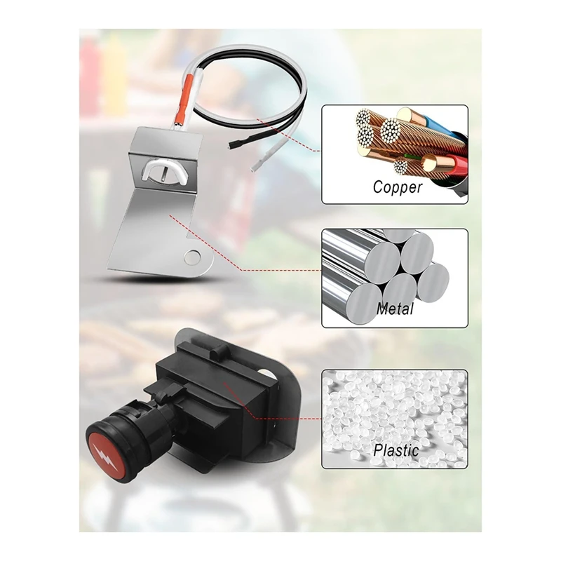 Weber Q Grill Parts Weber Q320 Igniter Kit (Includes Module, Electrode & Button) - Official OEM Replacement Weber Q3200