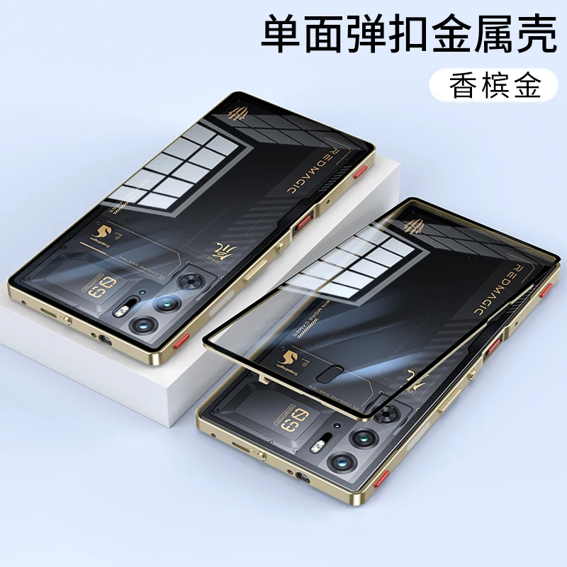 Premium Shockproof Aluminium Case with Tempered Glass & Camera Protection
