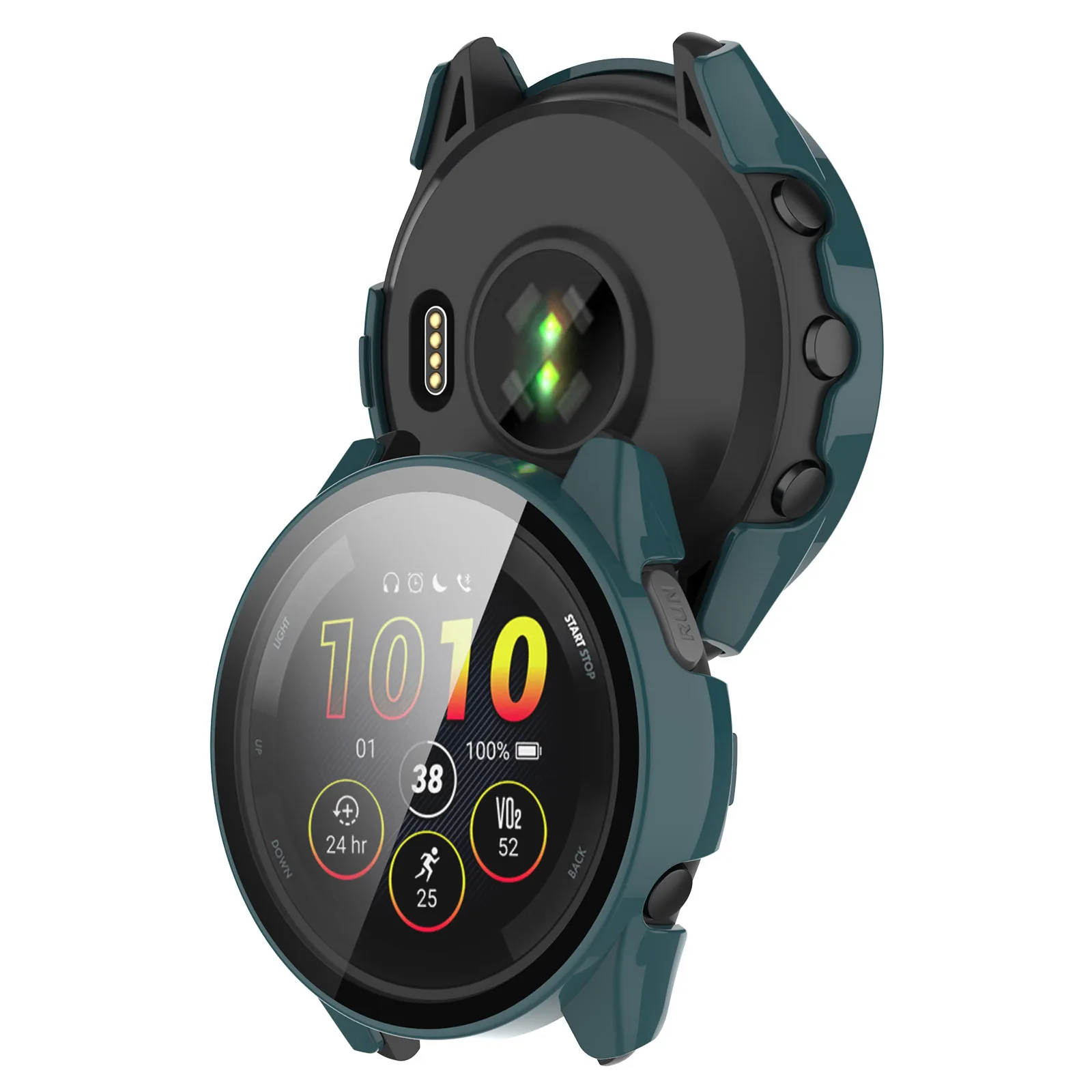 Premium Protective Hard Case with Full Coverage Glass for Watches - Durable PC Frame Shell