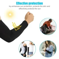 1 paire de housses de bras rafraîchissantes pour hommes et femmes, Protection solaire d'été, pare-soleil, manches en soie glacée pour le cyclisme, les Sports de plein air, le Golf 4