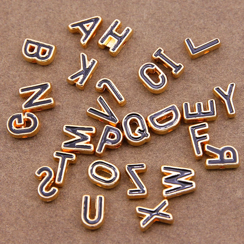 10pcs 10mm Letter Charms Bulk Enamel Charms For Jewelry