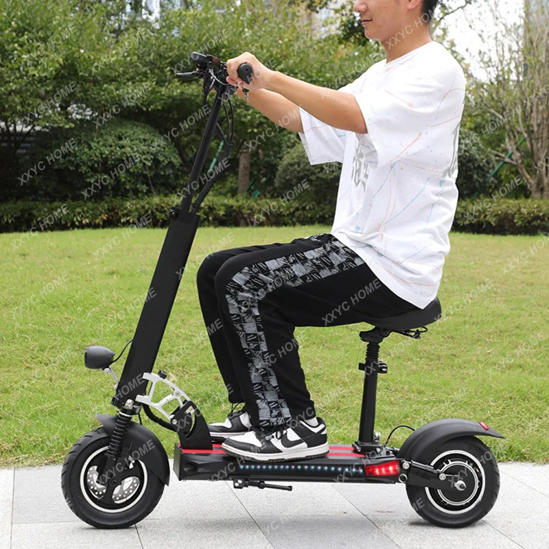 

Electric Scooter Adult Foldable Double Brake Scooter Long-Lasting Endurance Portable Scooter