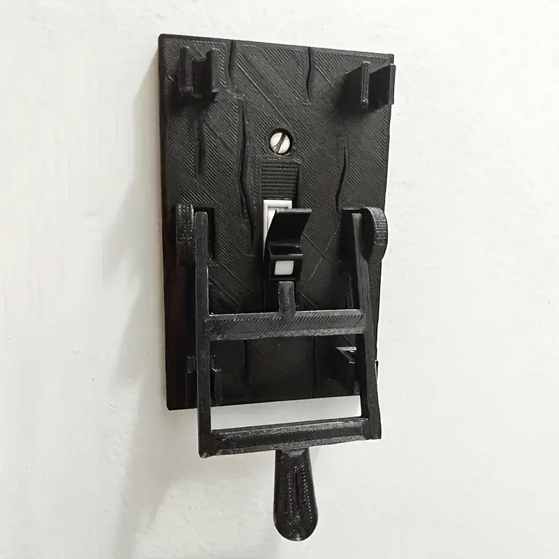 ฝาครอบสวิตช์ภาพยนตร์สยองขวัญสไตล์พลิก - พลาสติกทนทานตกแต่งน่ากลัวสําหรับสวิตช์ไฟผนังและบ้านฮาโลวีน 1