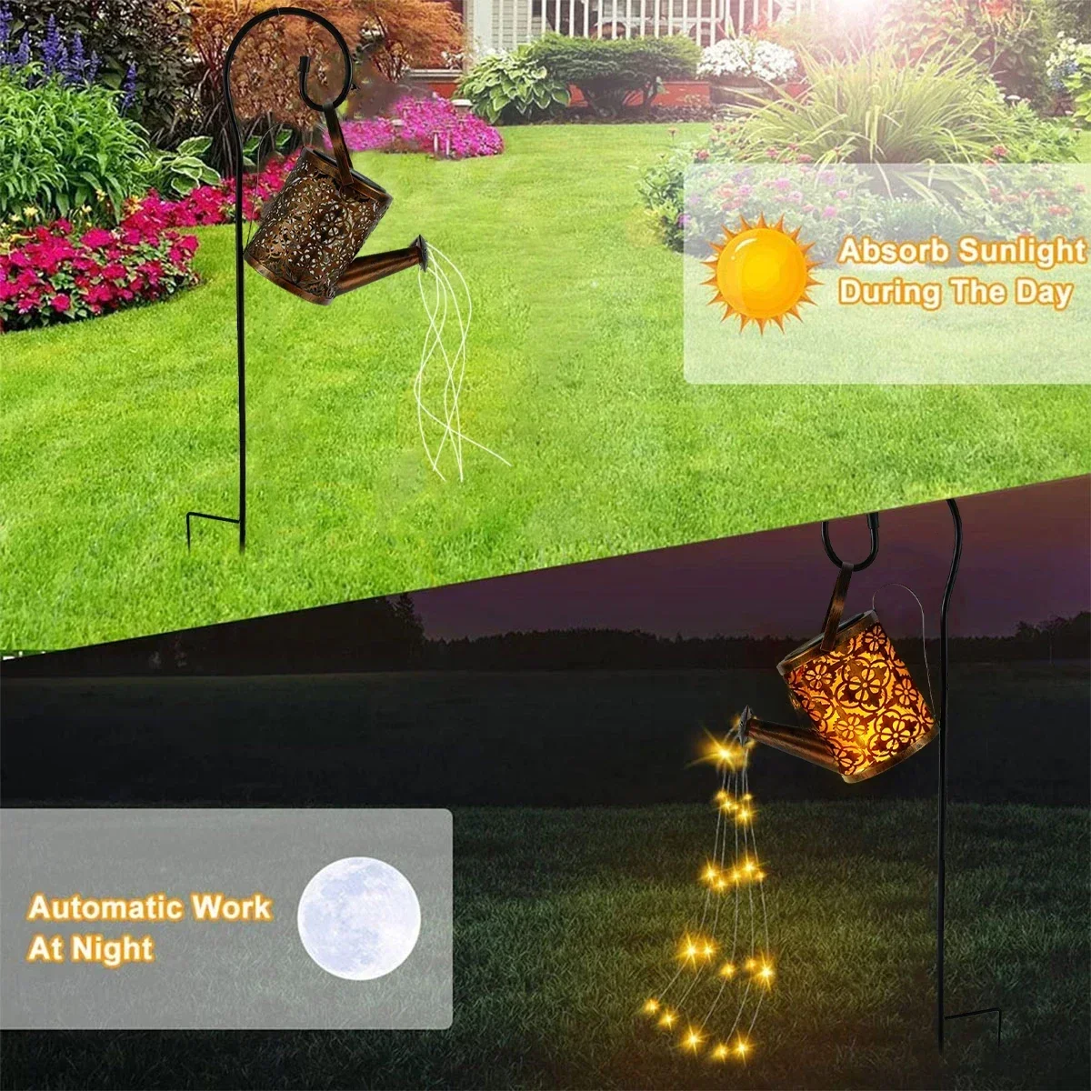 Description Picture 5 of itemLED Solar Watering Can Light Hanging Kettle Lantern Light Outdoor Waterproof Villa Path Lawn Yard Garden Decoration Lamp