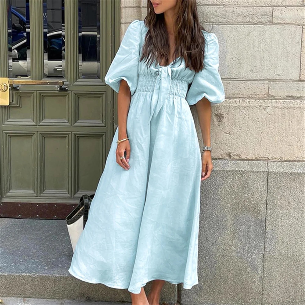 chinese dress ladies Iris Twist Linen Mini Dress [size AU2 sample sale] main image 1