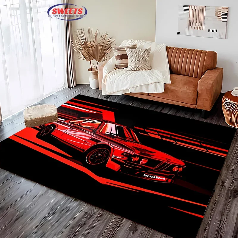 Car E-E30 Carpet for Living Room Bedroom Hallway Long Strip Anti-slip Soft Rug Sofa Doormat Home Decor Durable Mat