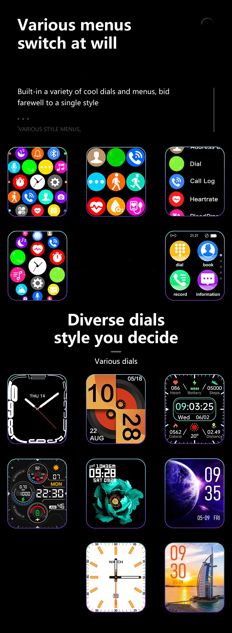 WS9 Smartwatch For Android IOS | Best Design