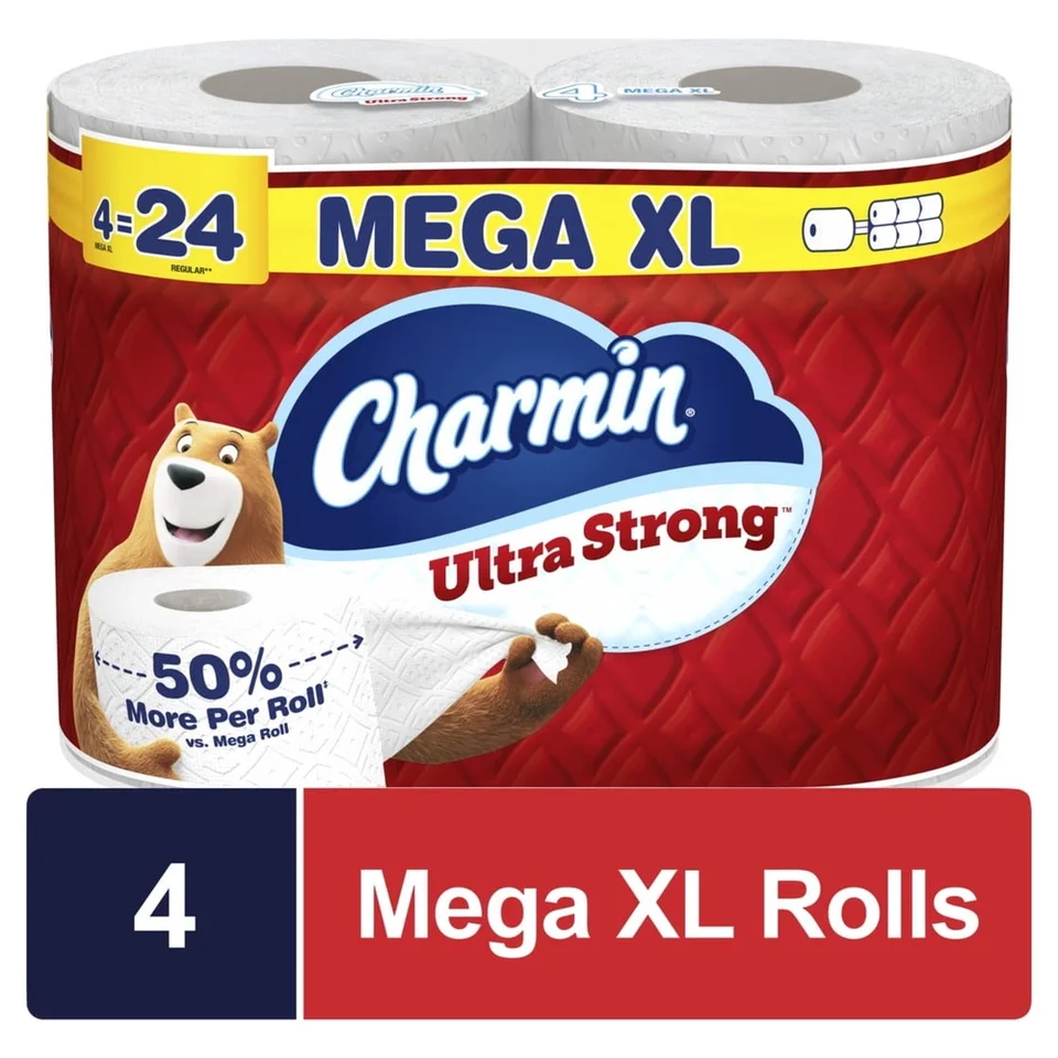 Ultra Strong Mega XL Toilet Paper 4 Rolls
